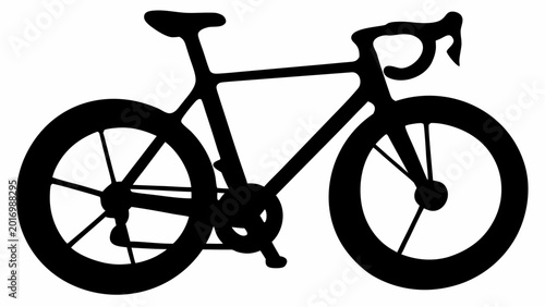 Foto Eco friendly bicycle silhouette icon for sustainable transport and environmental
