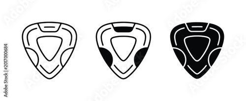 Schilderij op canvas Guitar Picks, Music Accessories, Musical Instrument Picks, Set of 3 Icons