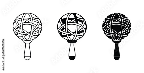 Foto Maracas, Percussion Instrument Icons, Musical Shakers, Rhythm Toys, Vector Graph