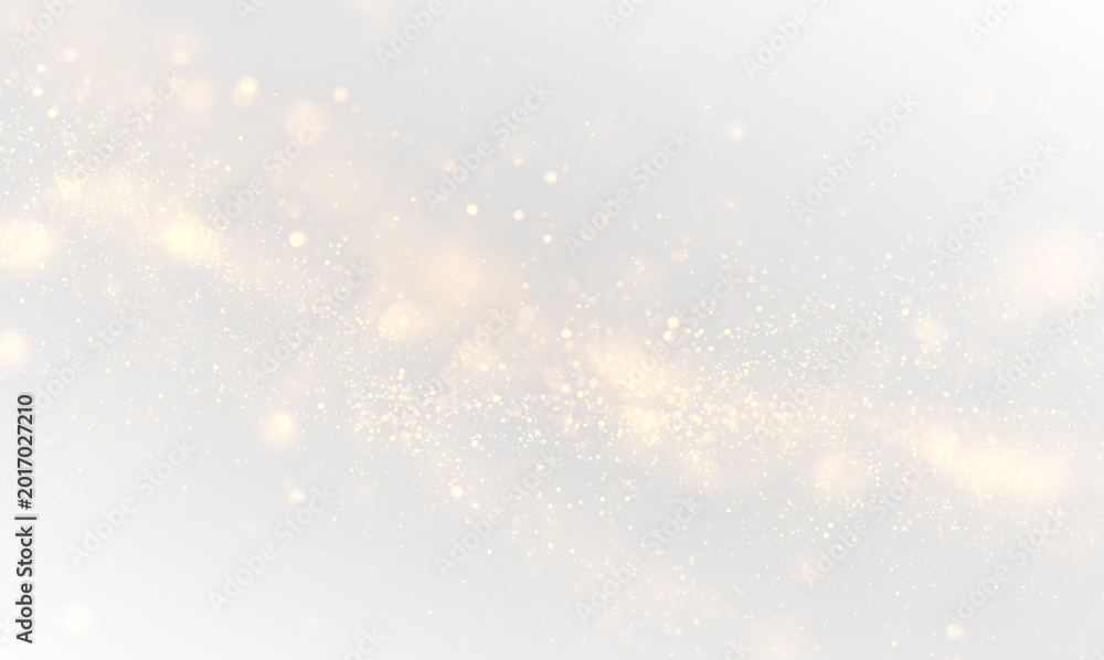 Fototapeta premium Abstract white dust sparkle glowing magical particle festive transparent background illustration design light effect.