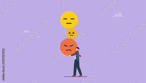 Tableau sur toile Bad emotions or sadness concept