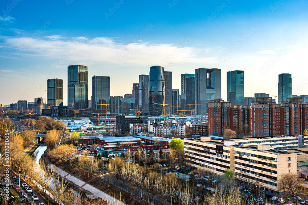 Fototapeta premium Modern urban architecture and cityscape of Beijing Lize Business District