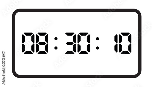 Canvastavla Digital alarm clock vector icon, electronic alarm clock icon