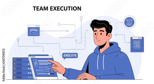 Team Execution: Tech Professional Executing Project Workflow Task