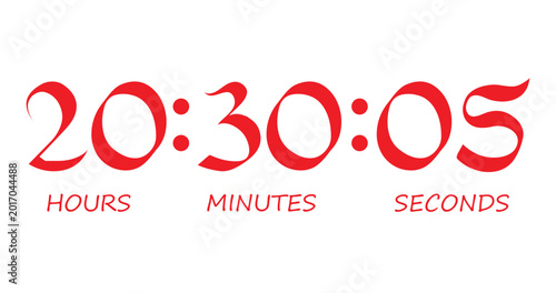 Canvastavla Digital alarm clock vector icon, electronic alarm clock icon