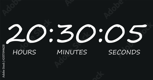 Bild auf Leinwand Digital alarm clock vector icon, electronic alarm clock icon