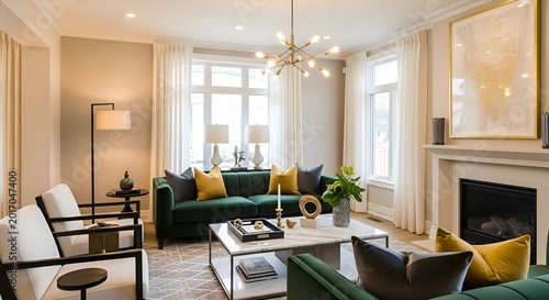 Elegant Living Room Interior with Stylish Furniture and Decor