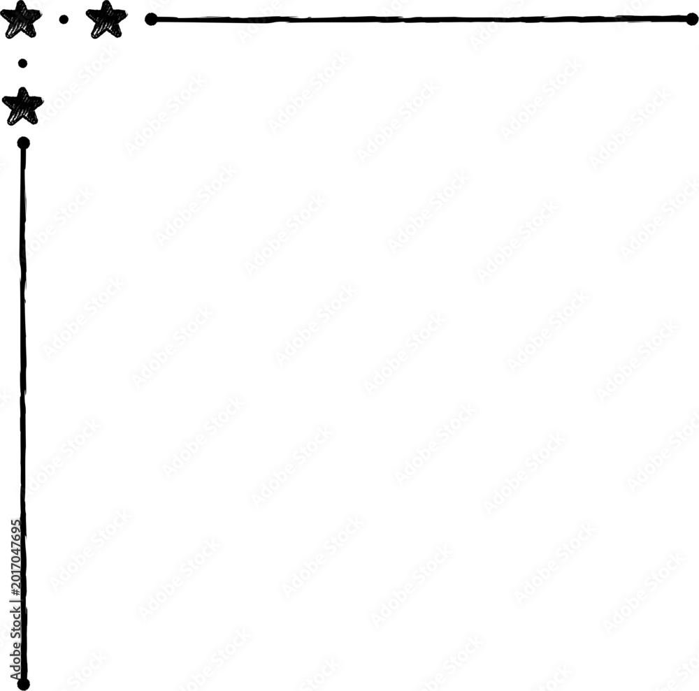Obraz premium Line with Star Border