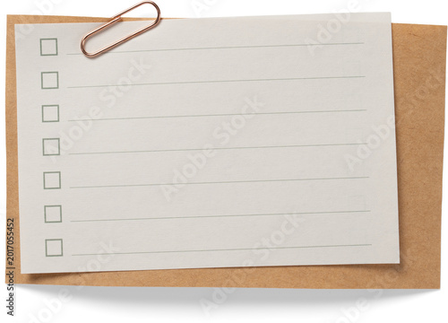 Checklist Paper With Rose Gold Clip