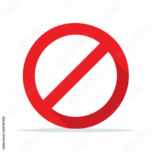 Red prohibition sign with a diagonal line Free Download Red prohibition sign with a diagonal line - GFXLoad