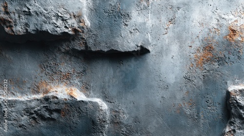 Close-up of a textured, grey, and ochre colored rough surface, showing depth and detail