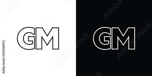 Bild auf Leinwand Letter G and M, GM logo design template