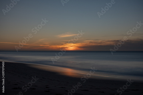 Long exposure sunrise beach