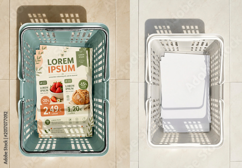 Shopping Basket Flyer Mockup