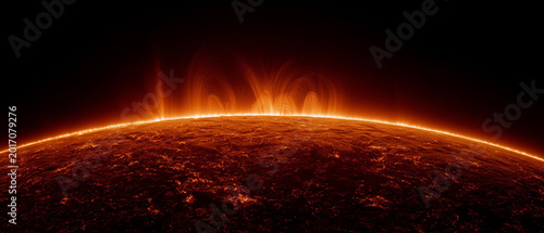 Realistic Solar Prominence Eruption Extending from the Surface of the Sun