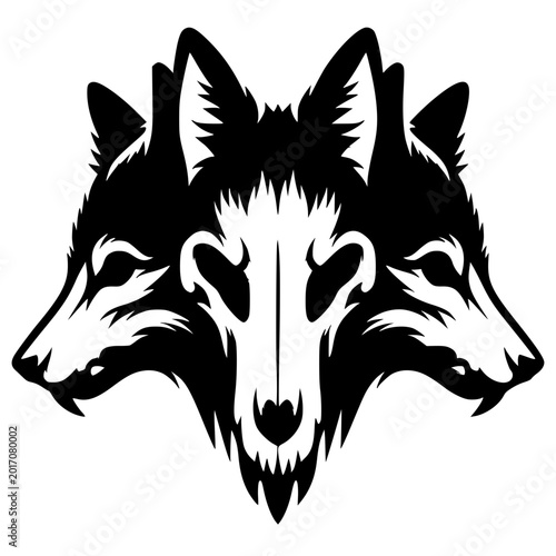 Three wolf skulls