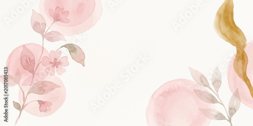 Obraz na plátně Elegant watercolor artwork featuring delicate floral design and soft pastel shad
