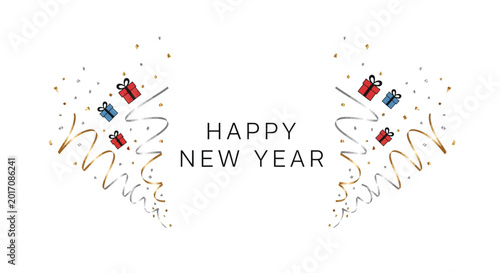 Happy New Year celebration graphic design.