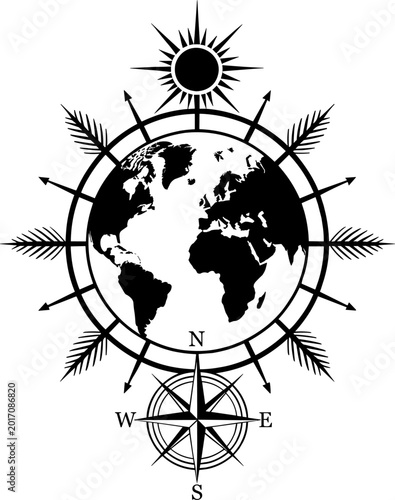 Compass and Mountains eps, Traveler eps, Cut File for Camper, Wilderness eps, Mountain and 
Mountain Compass | Compass | compass rose| nautical Compass | Compass Star | Vector, Clipart, Cut files
Tree
