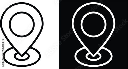 Canvastavla marker Two-tone version in black and white background