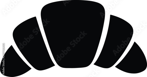 Foto Silhouette design of a fresh flaky French buttery breakfast croissant vector