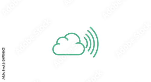 Cloud computing and data transfer icon.