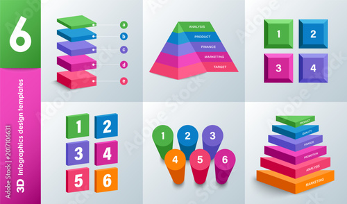 Fotografija 6 Multipurpose 3D Infographics