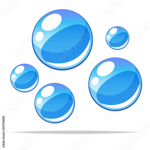 Soap bubbles vector isolated illustration