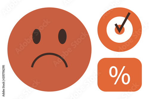 Tableau sur toile Emotional expression, feedback, evaluation, dissatisfaction, review, performance analysis