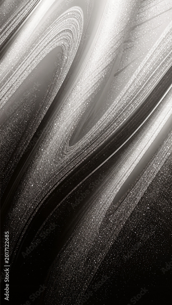Obraz premium Metallic Silver Black Abstract Texture Wallpaper