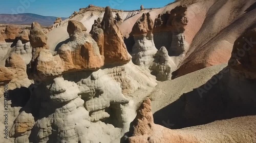 Stunning Aerial View of Rock Formations in Cappadocia Turkey