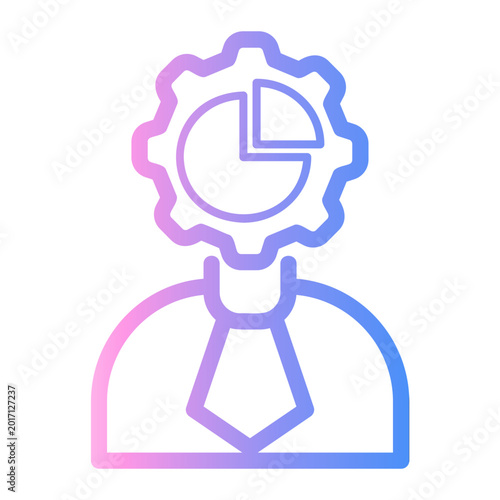 Fotografie business Line Gradient Icon
