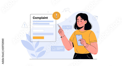 Customer Complaint Form Submission via Smartphone