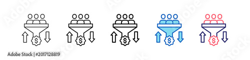 Conversion Rate Icon In 5 Different Styles Set Collection.   