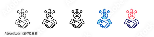 Foto Customer Loyalty Icon In 5 Different Styles Set Collection.