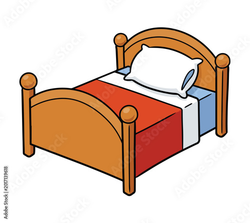  Cartoon wooden bed