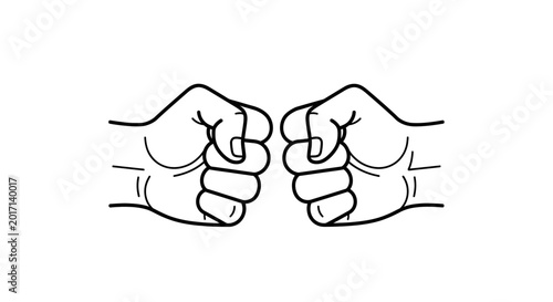 Obraz na plátně Two Fists Facing Each Other.
