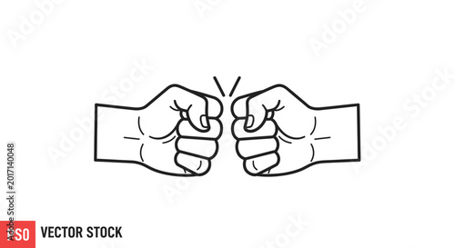 Tableau sur toile Two fists in aggressive boxing stance.