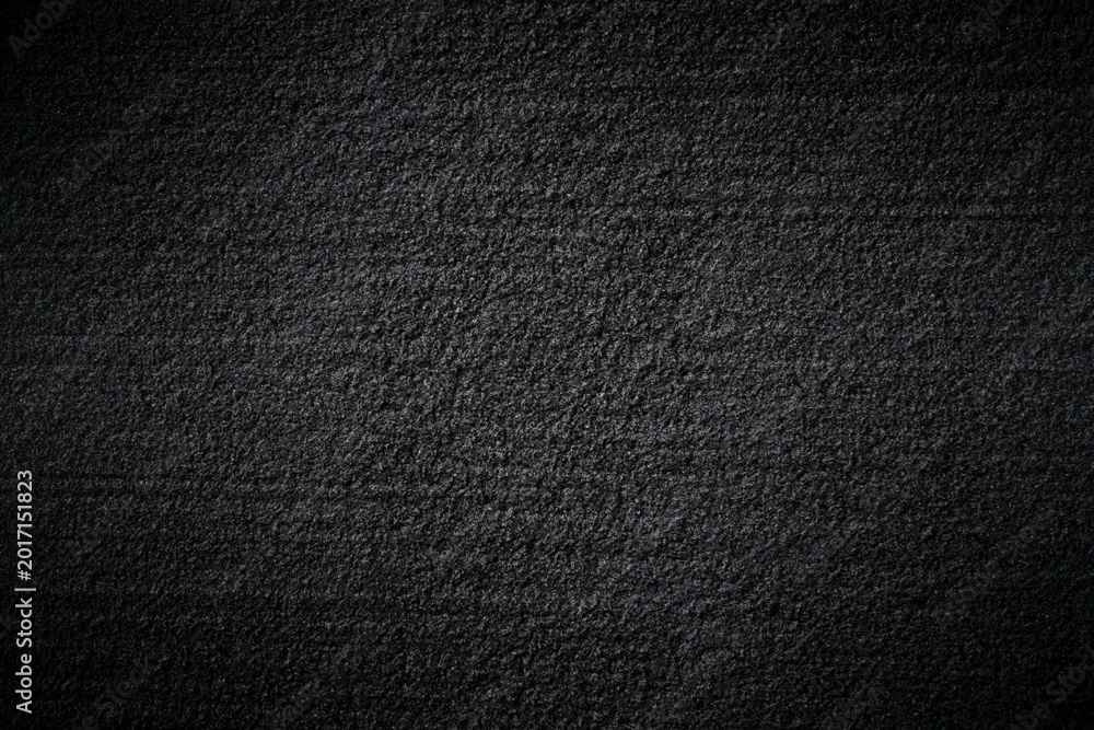 Fototapeta premium Black Rough Plastered Wall Texture Abstract Background（ザラザラした質感の塗り壁のモノクロ背景） 