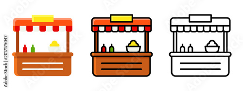 Tableau sur toile Brazilian Festa Junina Market Stall Festival Booth Icon