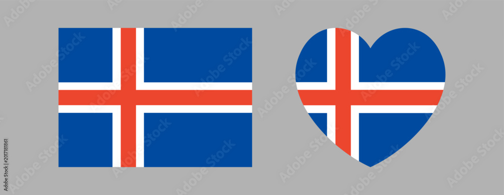 Fotografi Iceland flag sticker