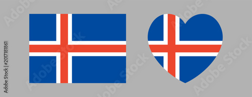 Fotografi Iceland flag sticker