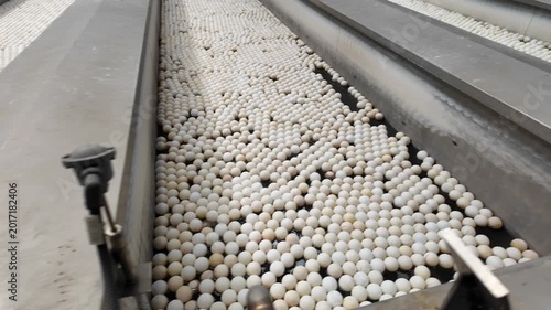 Large industrial bath for chemical treatment of metal products. Process in industrial factory