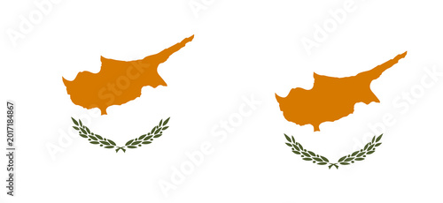 Fotografie Cyprus flag isolated in heart shape, love symbol