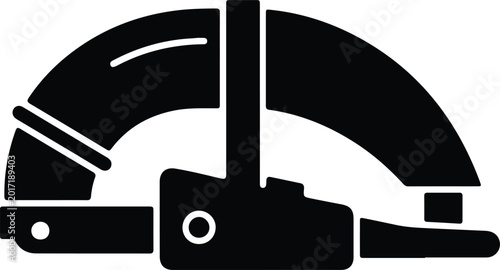 Foto Silhouette design of a modern adjustable bicycle mudguard accessory vector