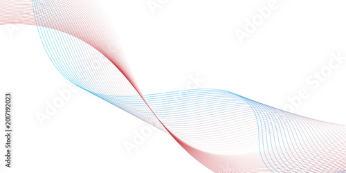 Abstract red or blue wave lines white background, Abstract texture line pattern background. Transparent horizontal red wave on white. modern luxury futuristic background vector illustration.