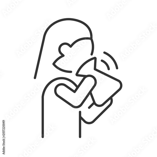 Quadro su tela Hyperventilation linear icon