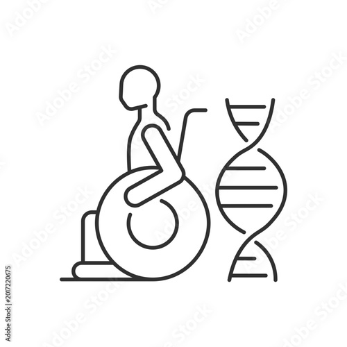 Obraz na płótnie Muscular dystrophy linear icon