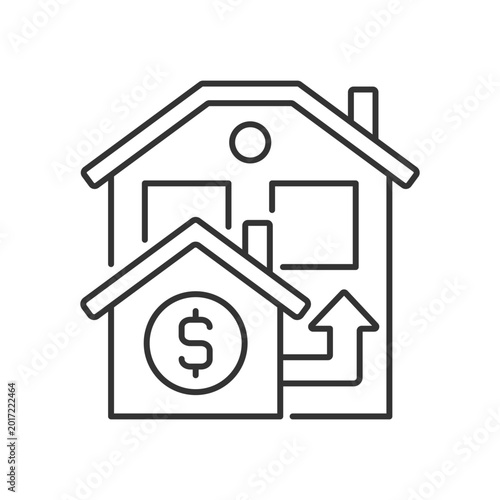 Quadro su tela Bridge loan linear icon