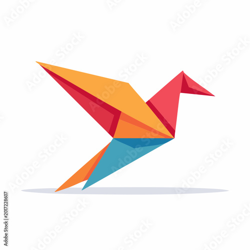 Free Download Origami Bird Logo - GFXLoad